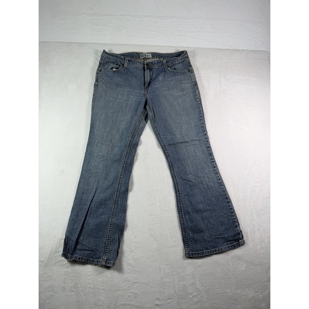 Levi Strauss Signature Womens Misses 14 Medium Low Rise Bootcut Denim Blue Jeans